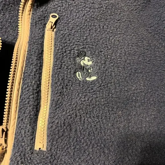 Disney Parks Mickey Mouse Blue Fleece Full Zip Jacket Xl - Picture 4 of 4